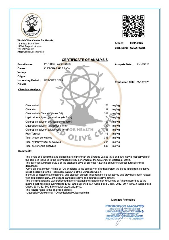 Sitia PREMIUM GOLD SITIA Kréta PREMIUM GOLD 0,2 Extra panenský olivový olej 5 l – plech - Obrázek 3