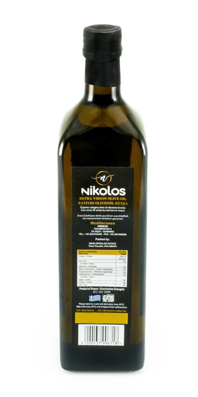 Nikolopoulos Estate Nikolos Kalamata Extra panenský olivový olej 0,3% 1 l - sklo - Obrázek 3