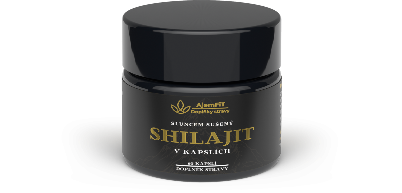 AjemFIT Shilajit Zlatá Třída (Sluncem Sušený) - 60 kapslí (15g)