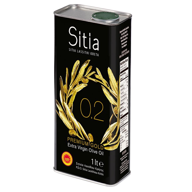 Sitia PREMIUM GOLD SITIA Kréta PREMIUM GOLD 0,2 Extra panenský olivový olej 1 l – plech