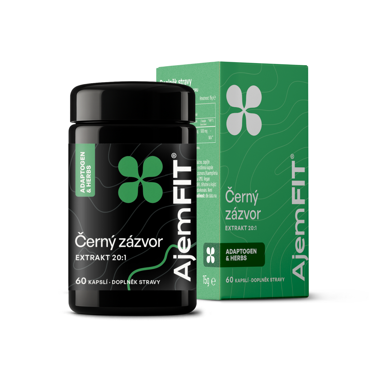 AjemFIT Černý Zázvor (Extrakt 20:1) - 60 kapslí (15g)