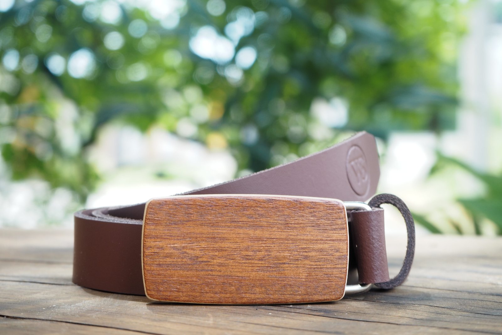 Wood Style Opasek Slim Třešeň Obvod pasu: 85, Barva kůže: Černá - Obrázek 2