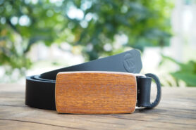Wood Style Opasek Slim Třešeň Obvod pasu: 120, Barva kůže: Černá