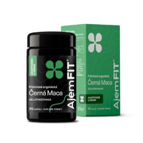 AjemFIT BIO Premiová Černá Maca (Želatinizovaná) – 90 kapslí (67,5g)