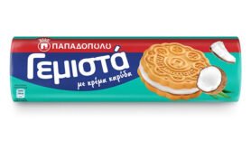 Papadopoulou sušenky GEMISTA plněné kokosovým krémem 200g