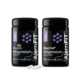 AjemFIT Balíček Komplex Hořčíků – Magtein® L-Treonát & MagChel® Bisglycinát + Vitamín B6