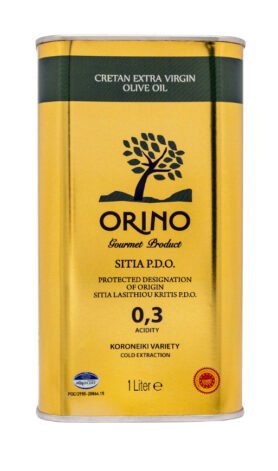 Orino Sithia Orino Sitia P.D.O. Kréta Extra panenský olivový olej 0,3% 1 l – plech