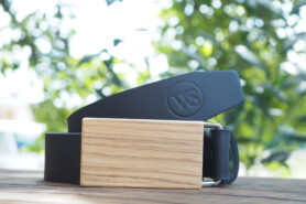 Wood Style Opasek Hranatý Dub Obvod pasu: 120, Barva kůže: Černá