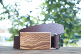 Wood Style Opasek Hranatý Kořenice Obvod pasu: 120, Barva kůže: Hnědá