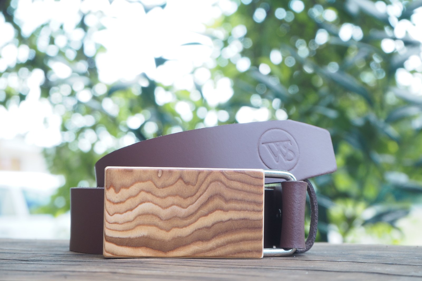 Wood Style Opasek Hranatý Kořenice Obvod pasu: 110, Barva kůže: Hnědá