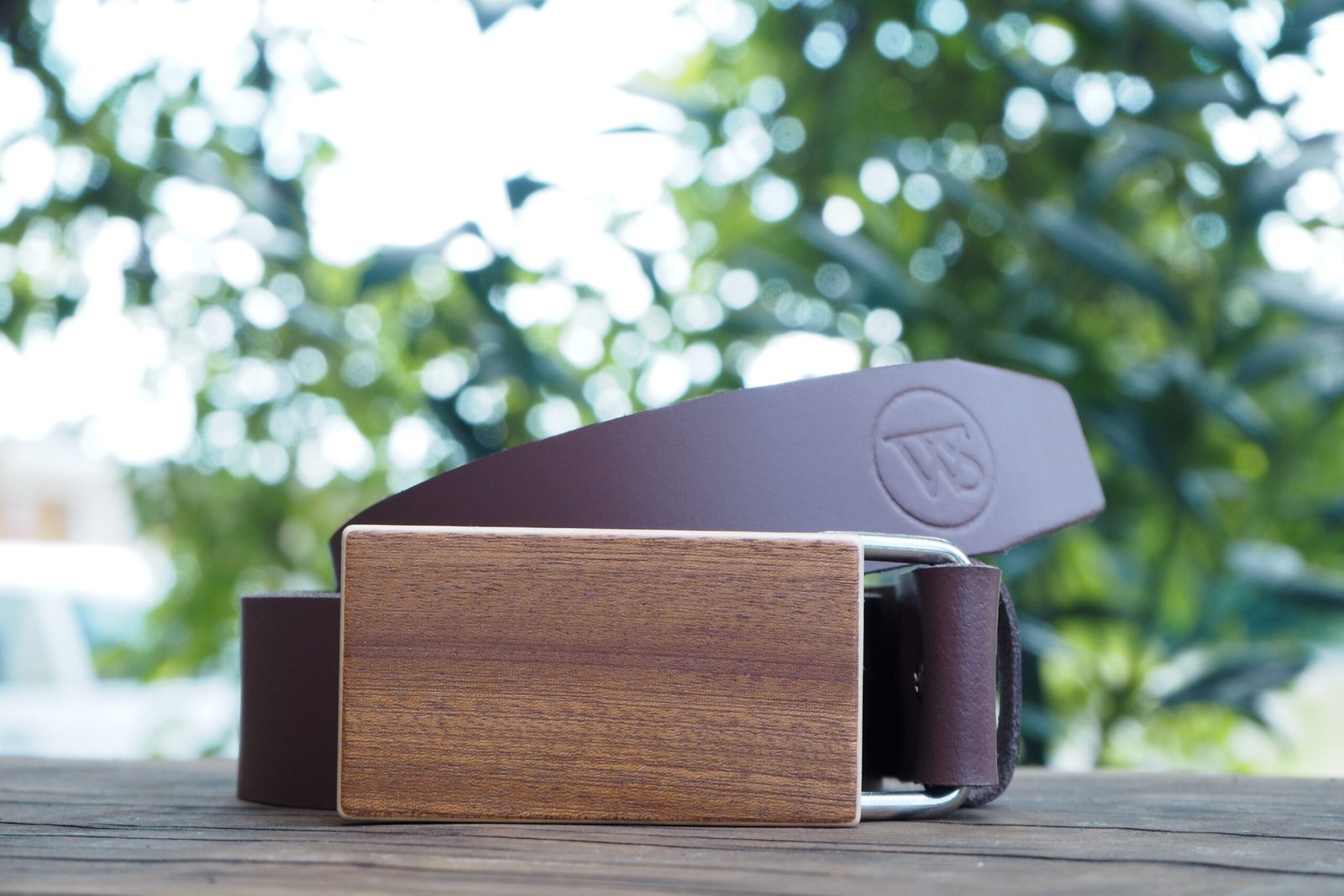 Wood Style Opasek Hranatý Třešeň Obvod pasu: 75, Barva kůže: Hnědá