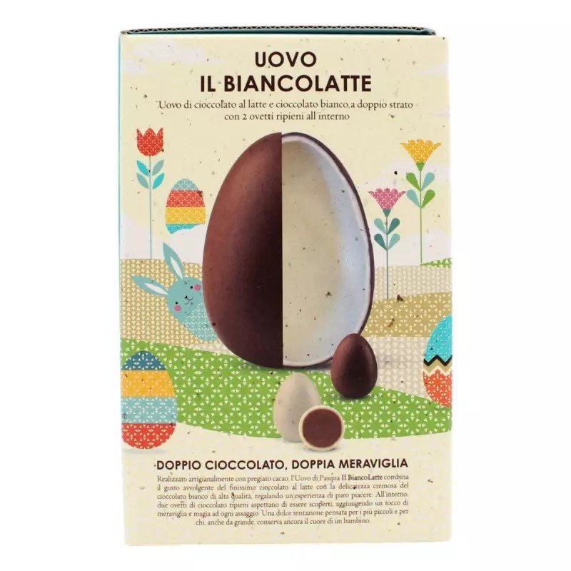 AMEDEI Prémiové Vejce BIANCOLATTE (bílá a mléčná Čokoláda) - 276g (AMEDEI)