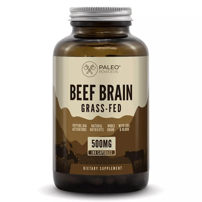 Paleo Powders Hovězí mozek grass-fed beef brain - 180 kapslí - (PALEO POWDERS)