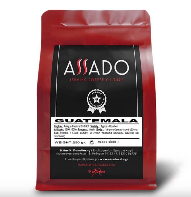 Assado Coffee Roasters SINGLE ORIGIN ARABICA COFFEE - 250g Kréta- (ASSADO) KÁVA BALENÍ: Guatemela Antigua Pastoral