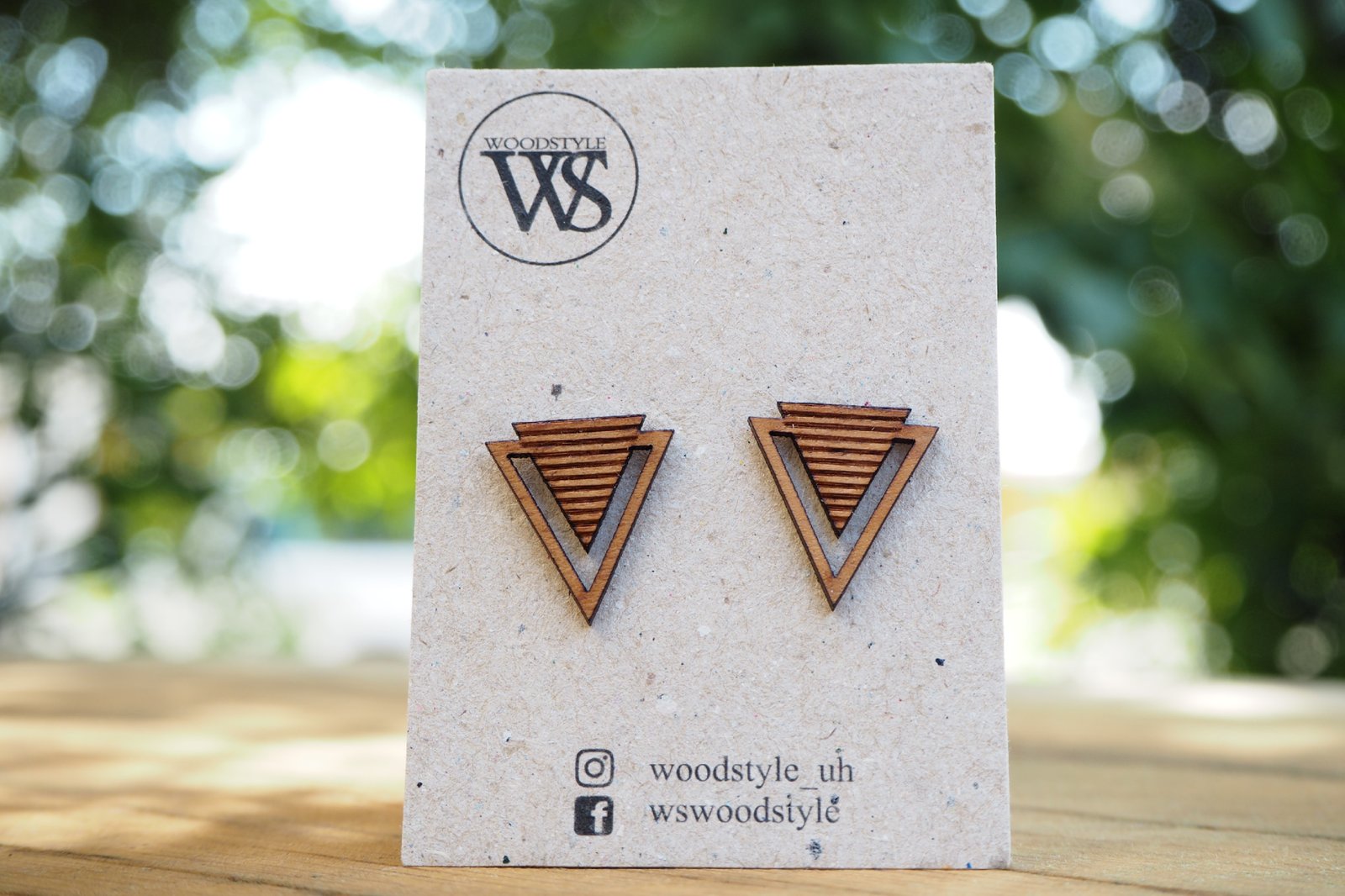 Wood Style Gravírované Double triangle