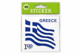 ATP - samolepka řecká vlajka (I LOVE GREECE)