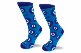 ATP - modré ponožky s "Evil eye" L-XL