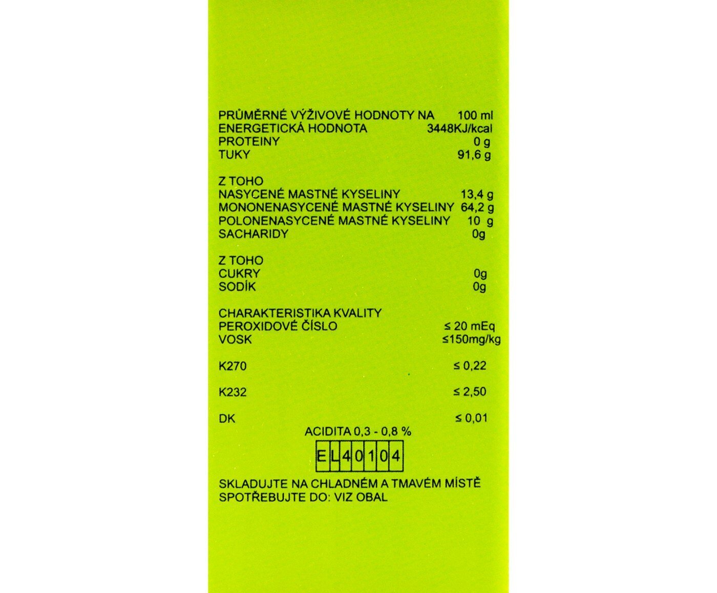 Evoilino Korfu Extra panenský olivový olej 0,3% 1 l - sklo - Obrázek 5