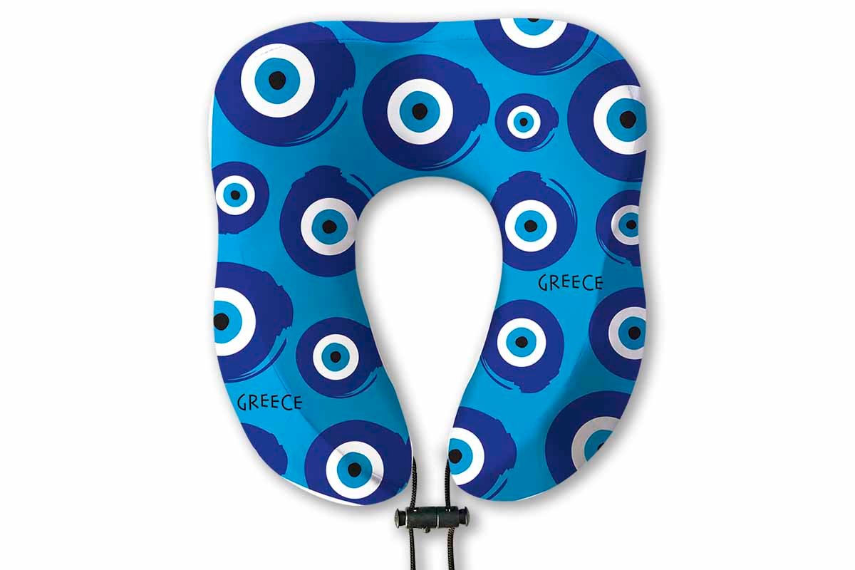 ATP – Cestovní polštář Evil Eye, modrý