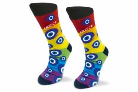 ATP - duhové ponožky s "Evil eye" L-XL