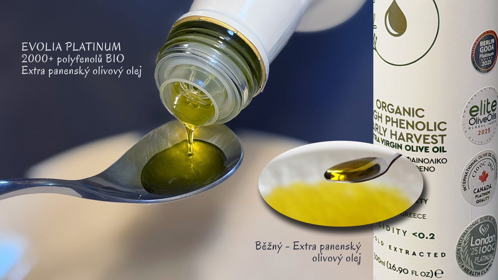EVOLIA PLATINUM 2000+ polyfenolů BIO Extra panenský olivový olej 500 ml - Obrázek 3