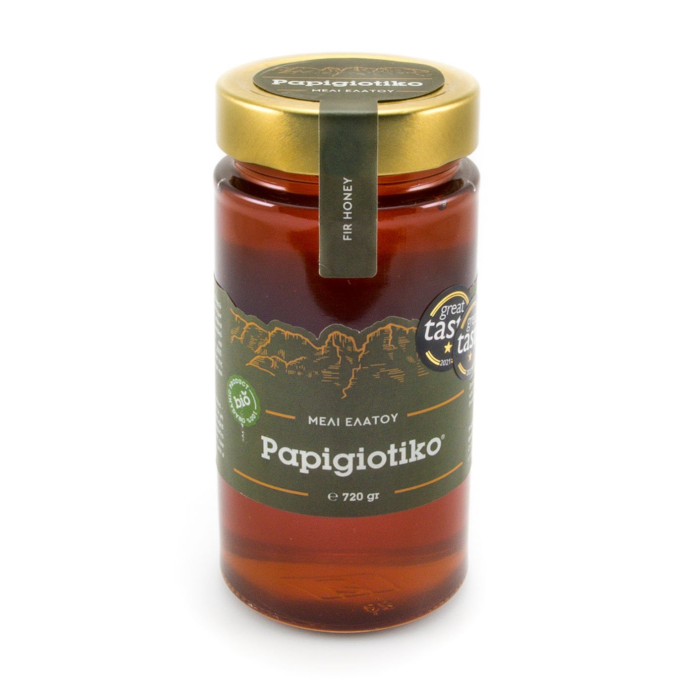 PAPIGIOTIKO BIO Jedlový med z Dodoni (Epirus) 720g