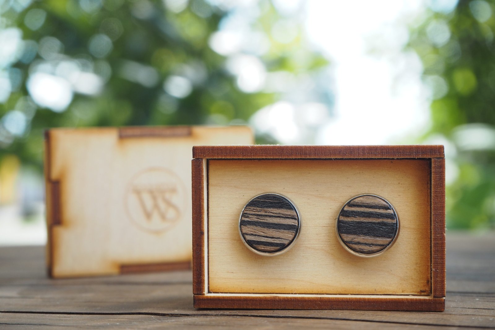 Wood Style Manžetové knoflíčky Dub černý