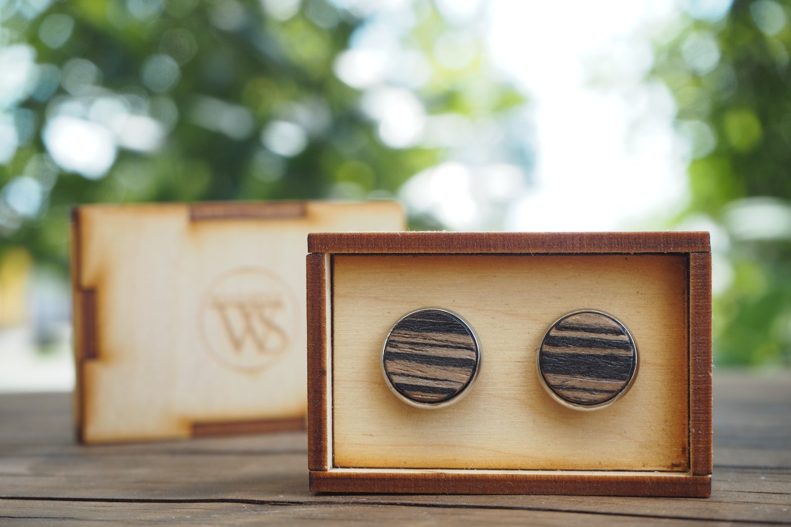 Wood Style Manžetové knoflíčky Dub černý
