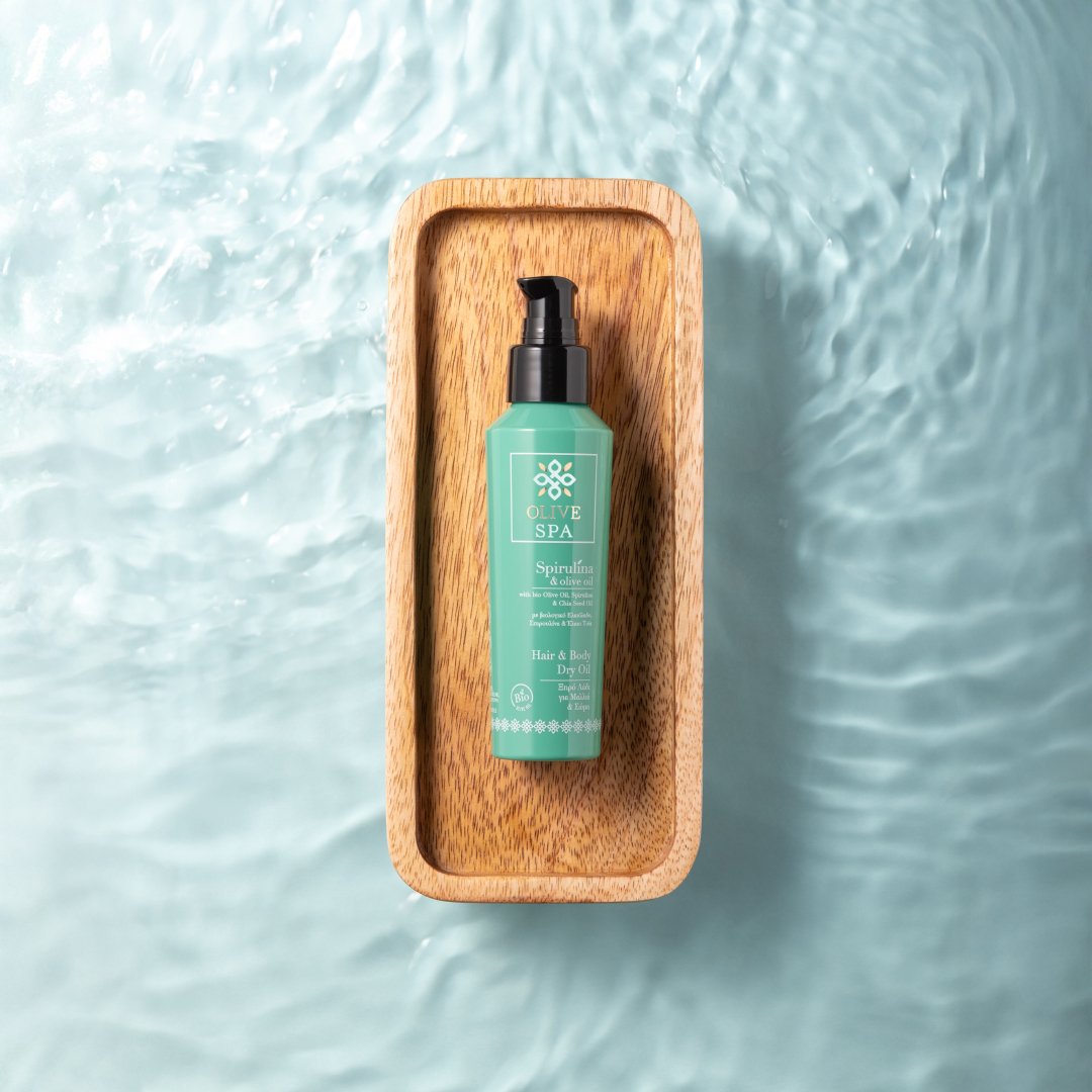 OLIVE SPA suchý olej na vlasy a tělo se spirulinou 100 ml - Obrázek 2