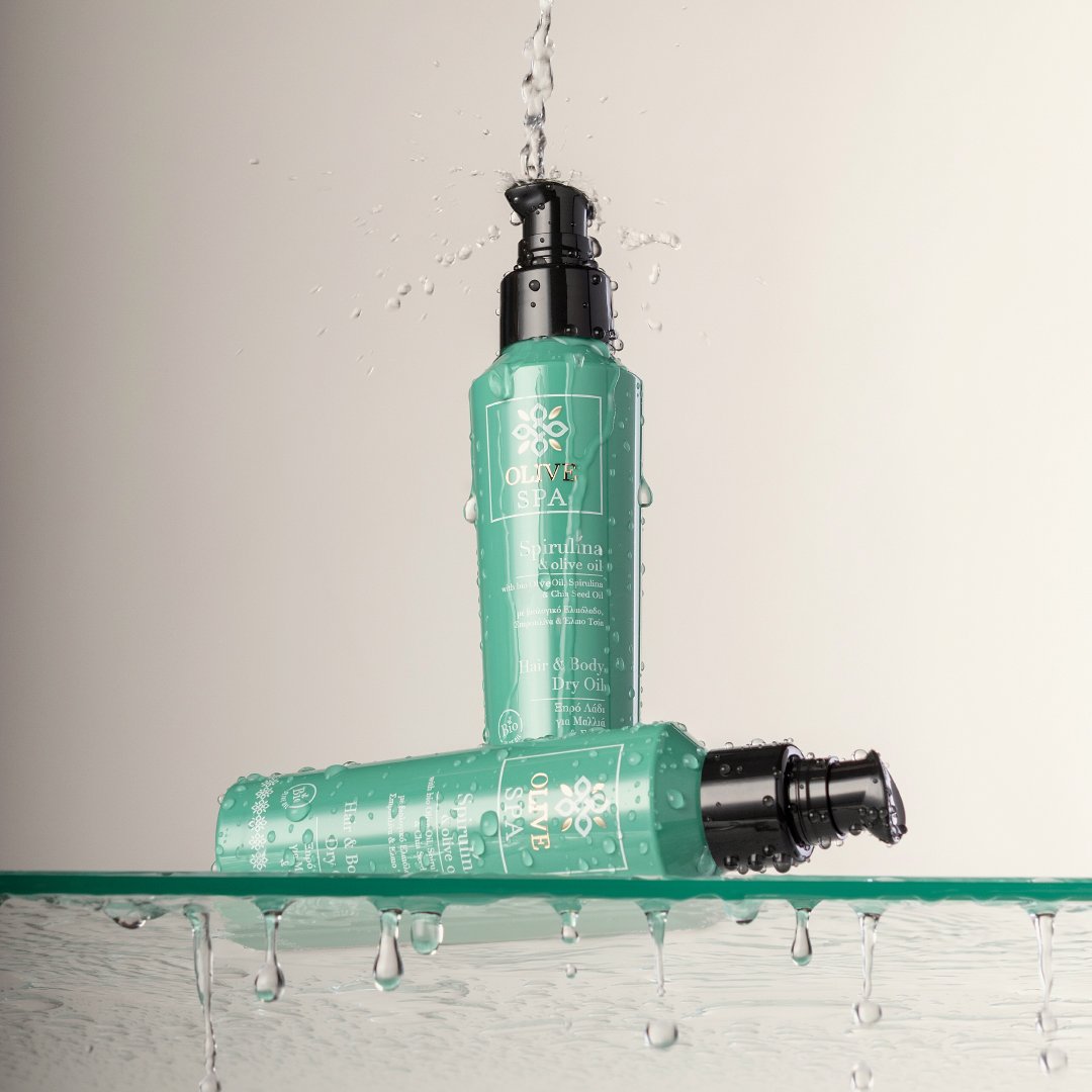 OLIVE SPA suchý olej na vlasy a tělo se spirulinou 100 ml - Obrázek 3
