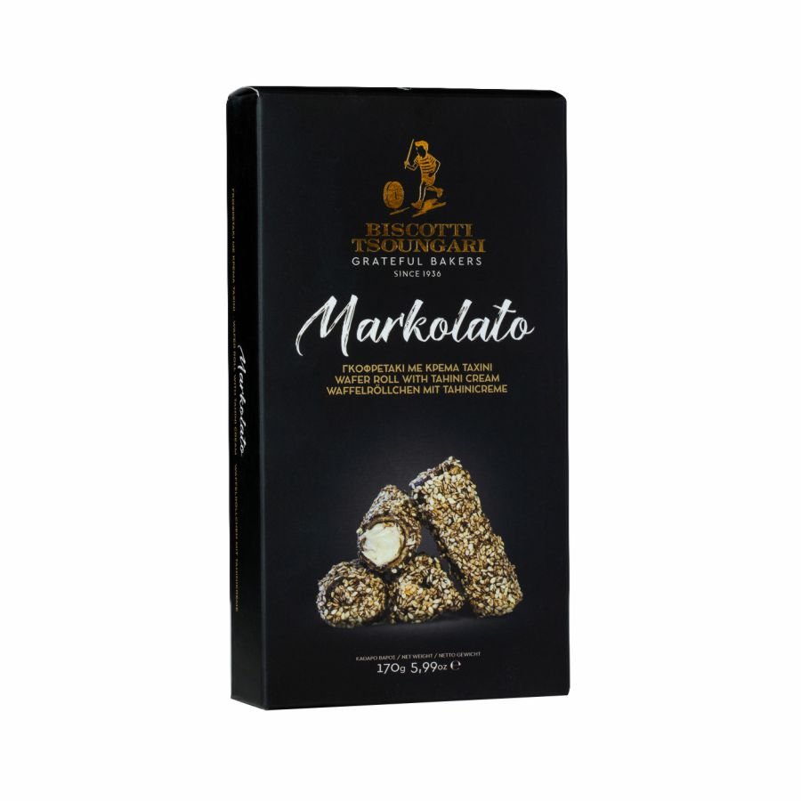 Biscotti Tsoungari Markolato řecké Tahini trubičky v sezamu 170g