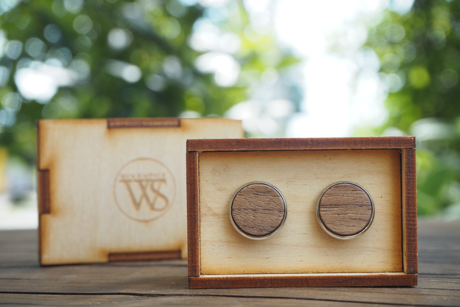 Wood Style Manžetové knoflíčky Ořech americký