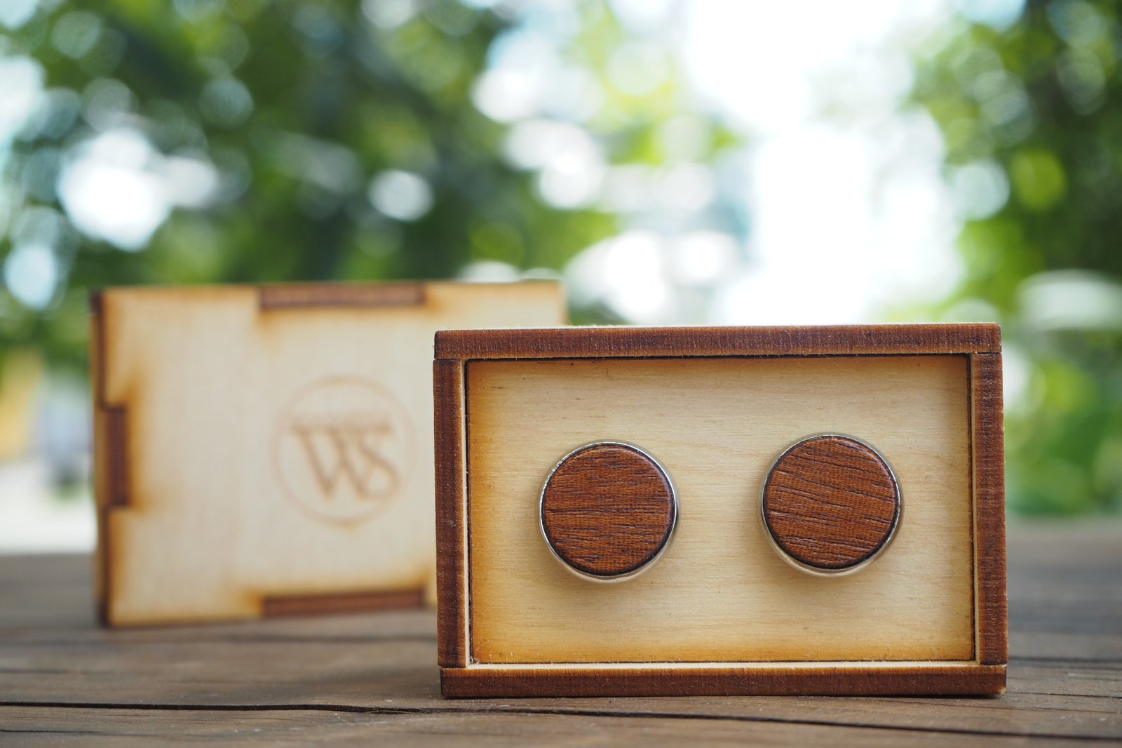 Wood Style Manžetové knoflíčky Třešeň
