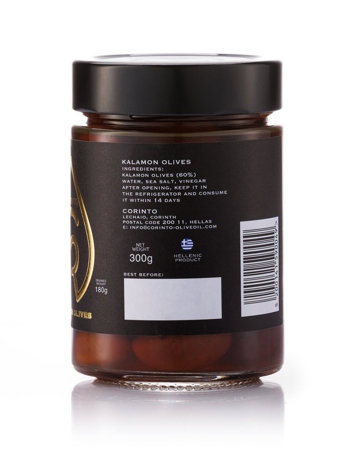 CORINTO černé olivy Kalamata s peckou 180 g - Obrázek 4