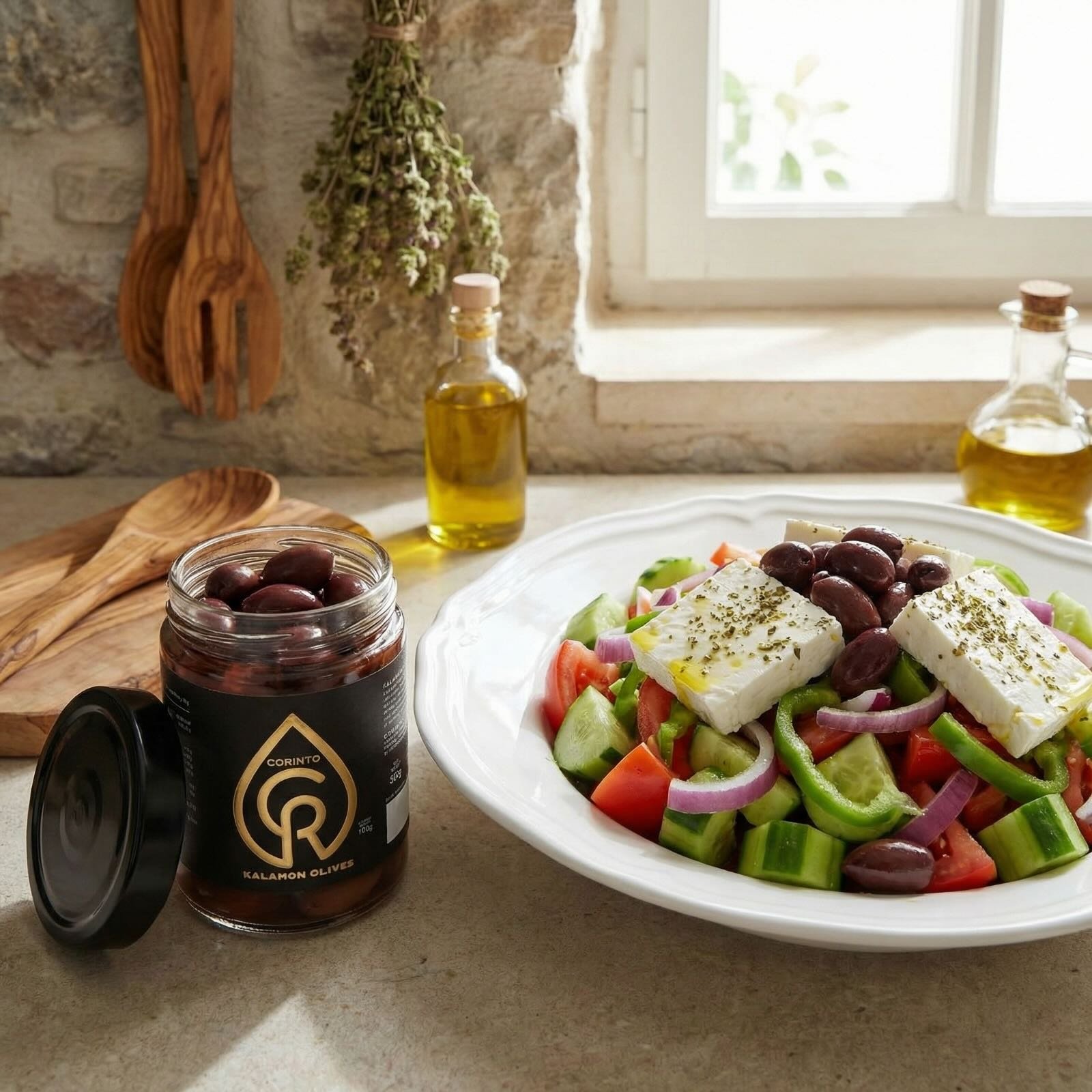 CORINTO černé olivy Kalamata s peckou 180 g - Obrázek 2