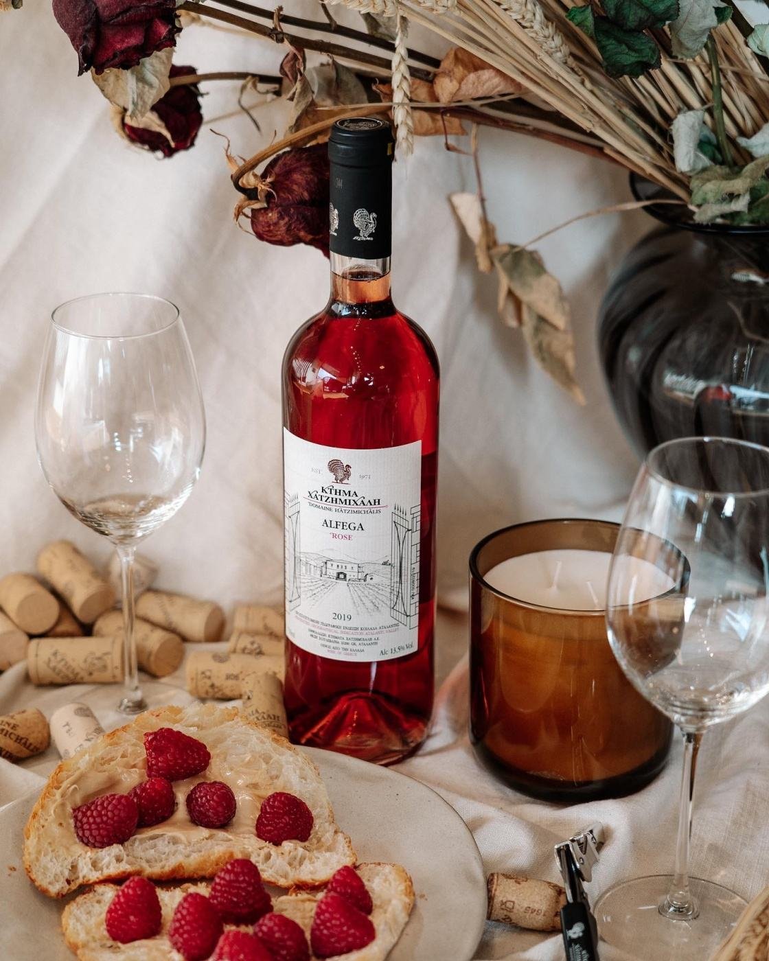 Domaine Hatzimichalis Hadzimichalis růžové víno Alfega Rose suché 2023 13% 750ml - Obrázek 2