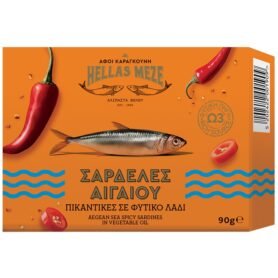Hellas Meze sardinky v rostlinném oleji 90 g - pikantní