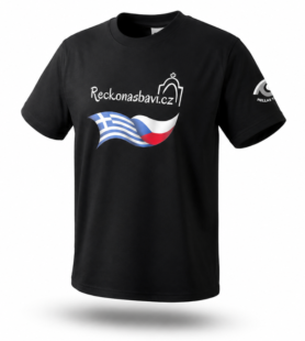 Řecko nás baví Tričko černé pánské Velikost: M