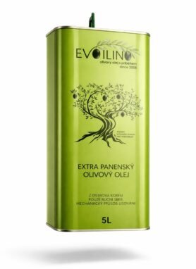 Evoilino Korfu Extra panenský olivový olej 0,3% 5 l – plech
