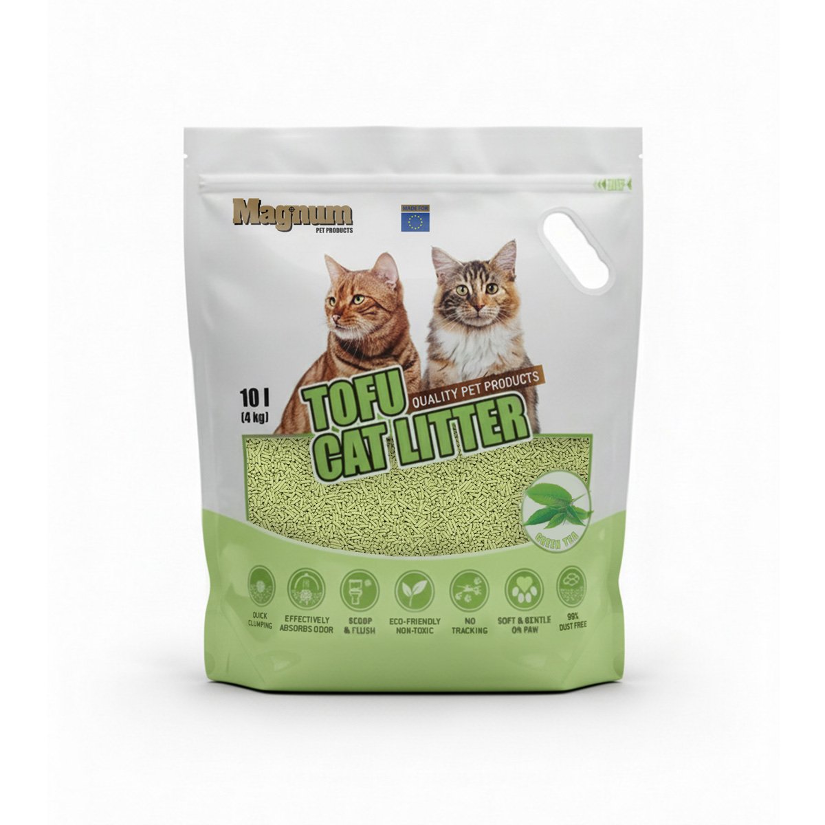 Magnum TOFU cat litter GREEN TEA Balení: 2,5 kg