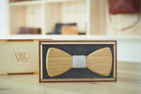 Wood Style Motýlek Kulatý Dub Barva středu: Šedá