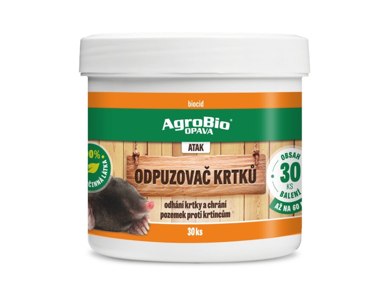 AgroBio ATAK Odpuzovač krtků 30 ks