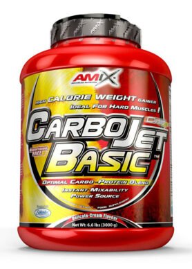 AMIX CarboJet Basic, Gainer, 3000 g Příchuť: Vanilka