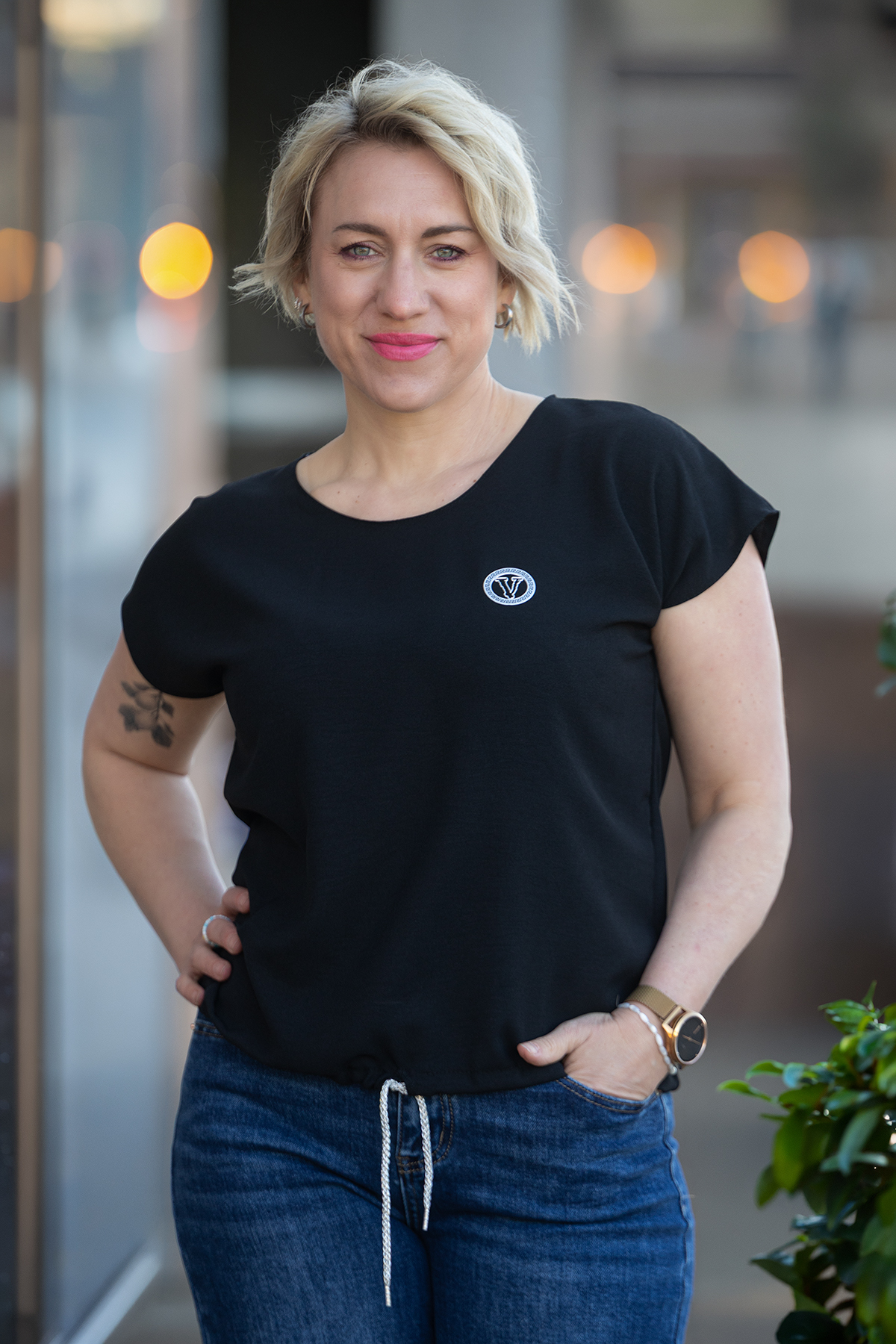AGRATEX Elegantní tričko VALETA Barva: Růžová, Velikost: 38