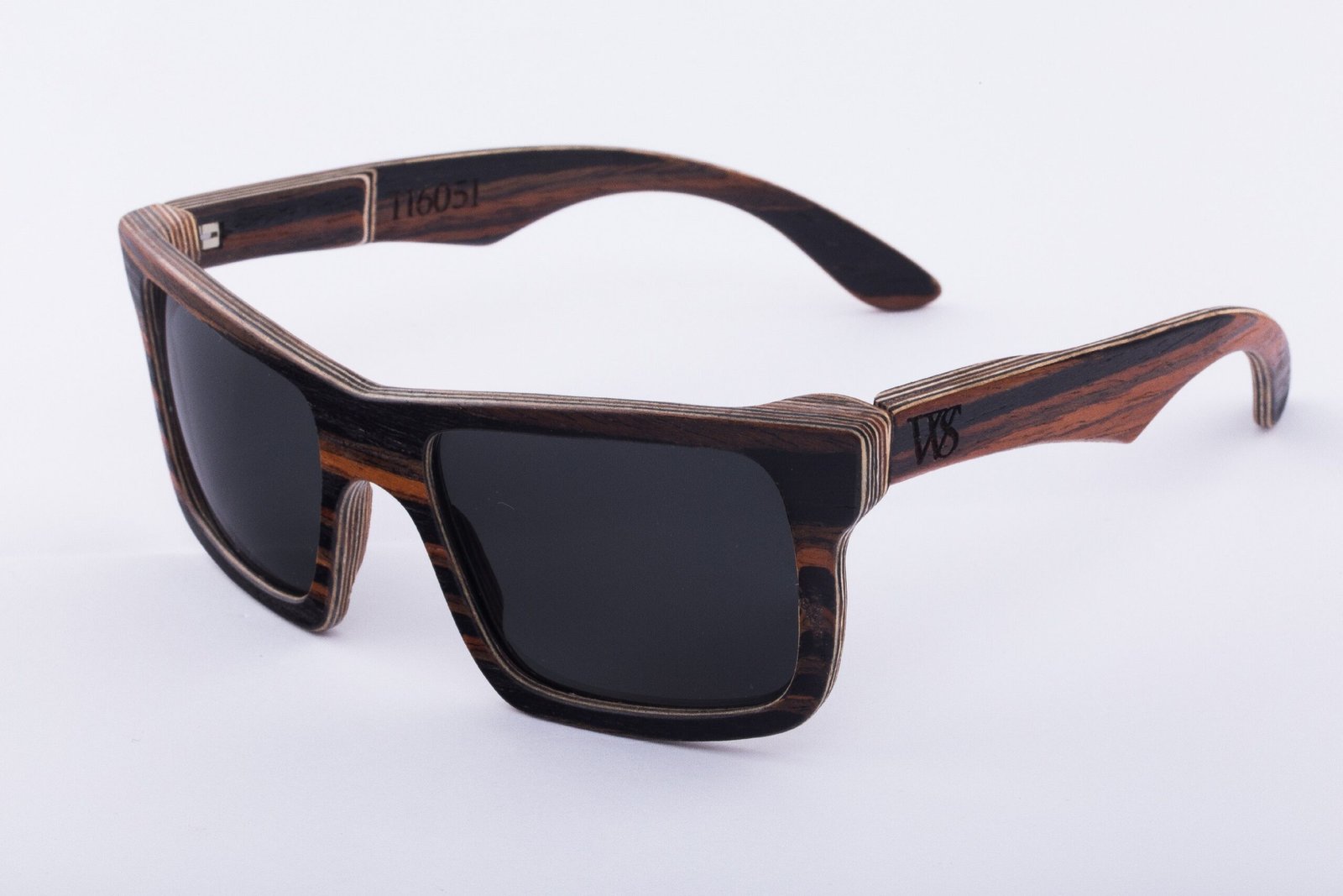 Wood Style Dřevěné brýle Hanalei Barva fóiler: Zelená zrcadlová, Barva dýhy: Zebráno