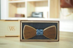 Wood Style Motýlek Kulatý WS Modrotisk Druhy dýh: Ořech