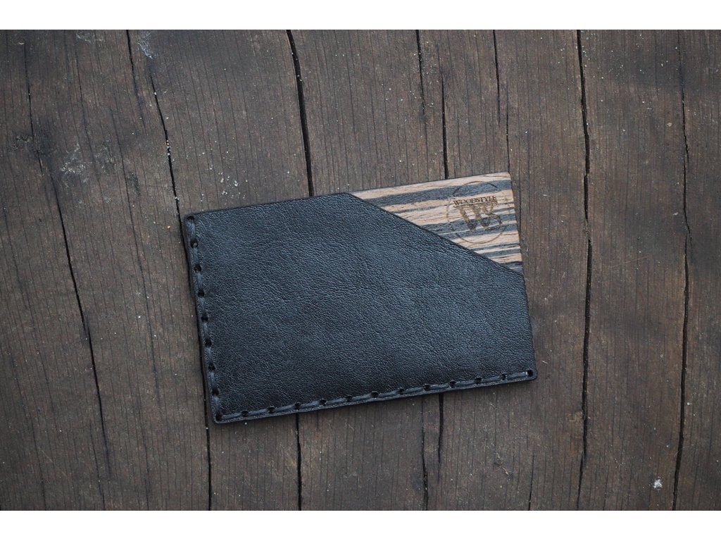 Wood Style Peněženka slim Dub černý