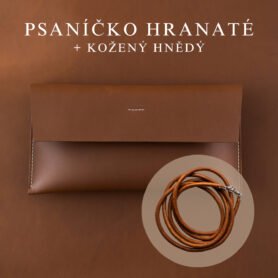 Wood Style Psaníčko Hranaté - Hnědé Popruh: Kožený Hnědý