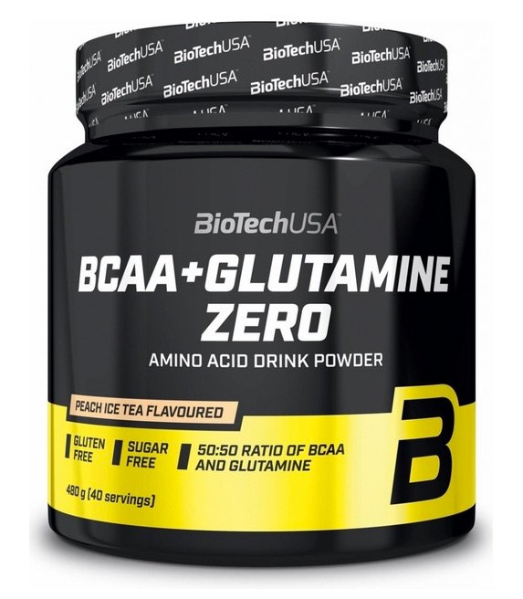 BioTech USA BCAA + Glutamine Zero 480 g Příchuť: Pomeranč