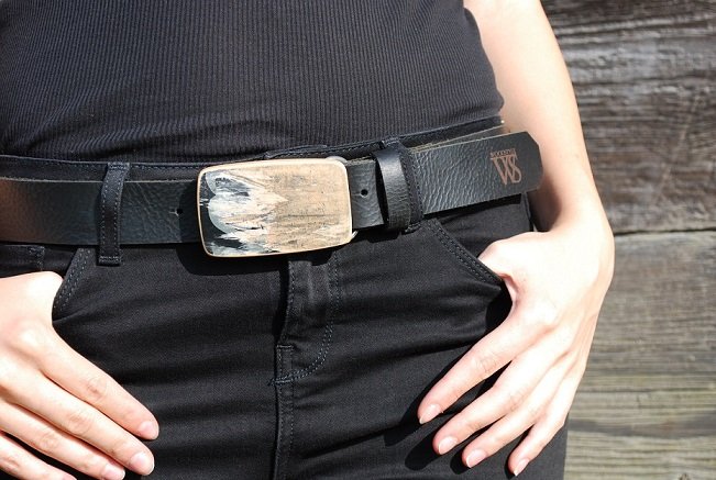 Wood Style Opasek Skejt Kulatý Obvod pasu: 115, Barva kůže: Černá